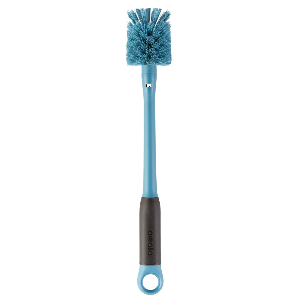 Owala 2-in-1 Water Bottle Brush Cleaner and Water Bottle Straw Cleaner Brush, Water Bottle Brush with Removable Head and Twist n� Hide Straw Brush, Smokey Blue